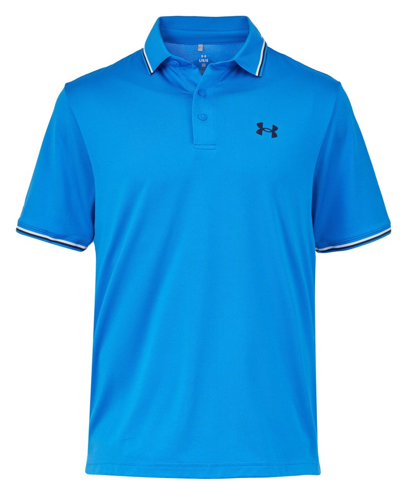 Under Armour Playoff 3.0 Rib polo homme, blue atlantis