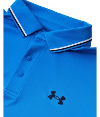 Under Armour Playoff 3.0 Rib polo homme, blue atlantis