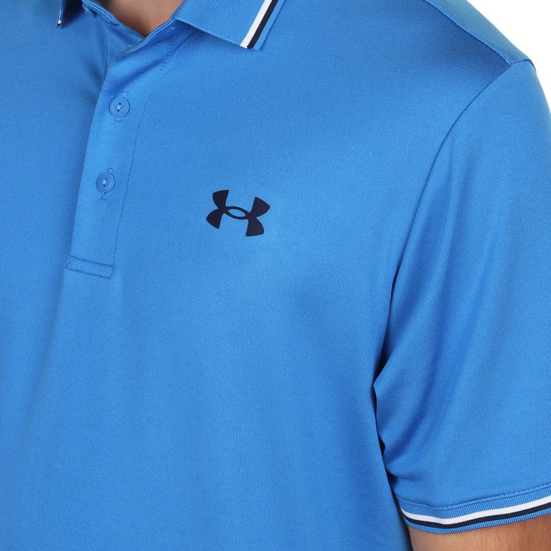 Under Armour Playoff 3.0 Rib polo homme, blue atlantis
