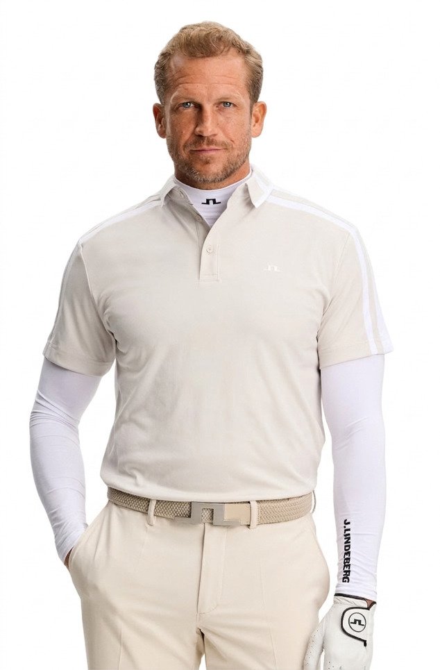 J.Lindeberg Bozak polo homme, moonbeam