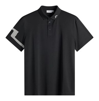 J.Lindeberg Heath polo homme, noir