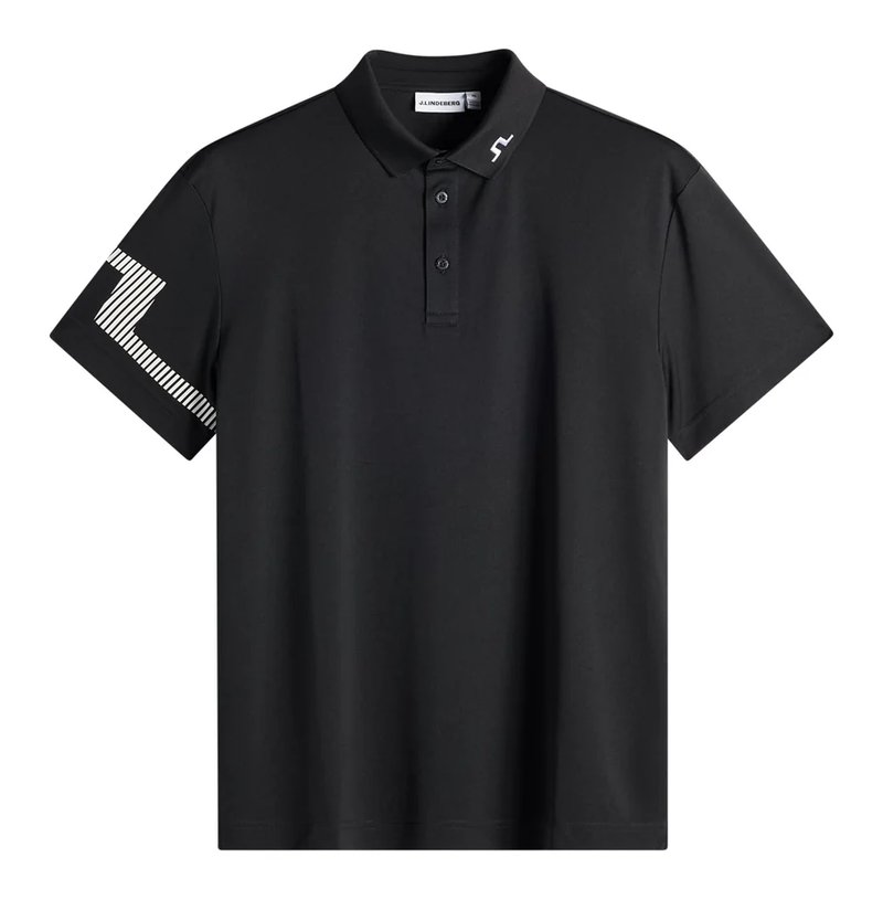 J.Lindeberg Heath polo homme, noir