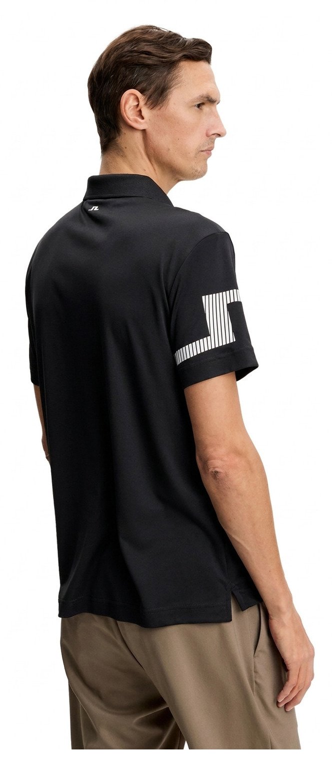 J.Lindeberg Heath polo homme, noir