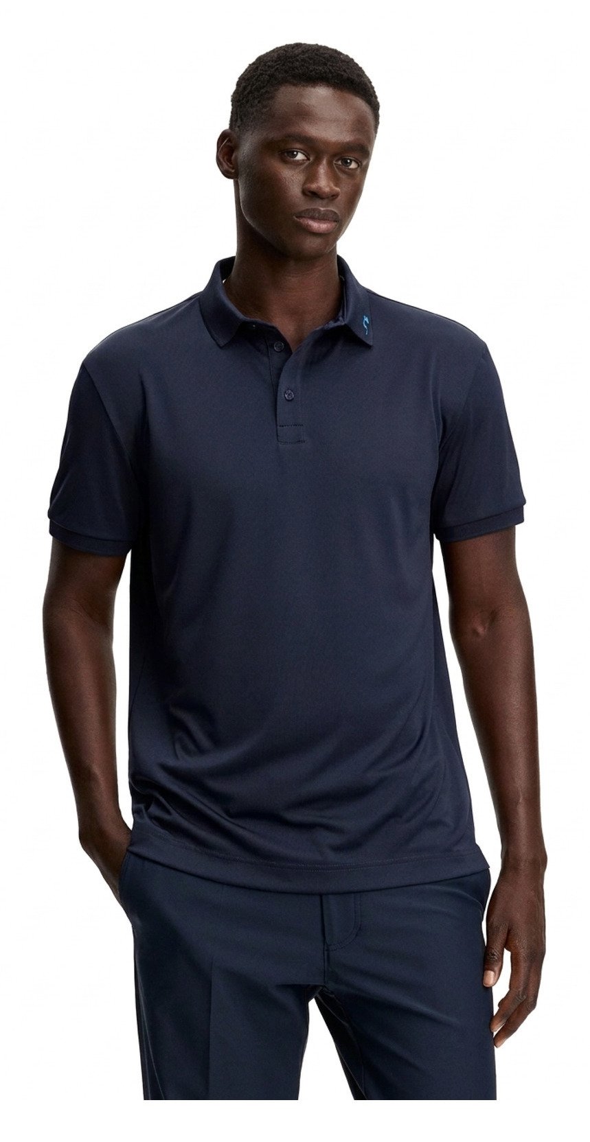 J.Lindeberg KV Print polo homme, JLNavy