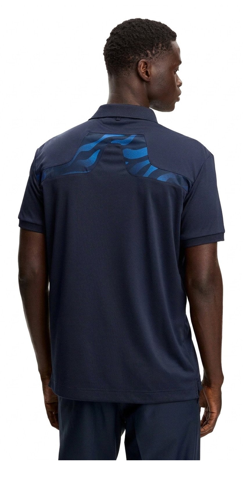 J.Lindeberg KV Print polo homme, JLNavy