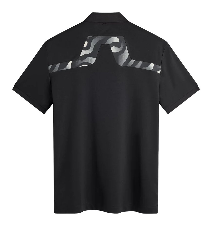 J.Lindeberg KV Print polo homme, noir