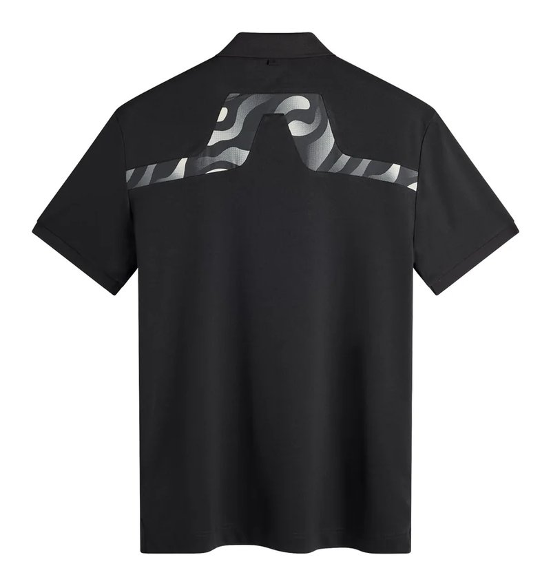 J.Lindeberg KV Print polo homme, noir