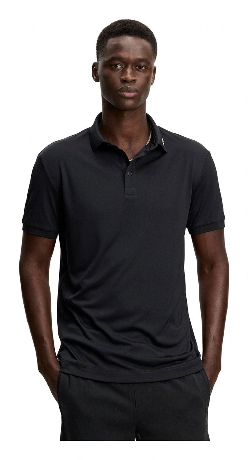 J.Lindeberg KV Print polo homme, noir