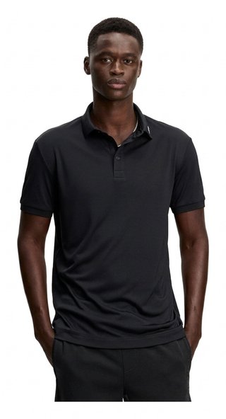 J.Lindeberg KV Print polo homme, noir