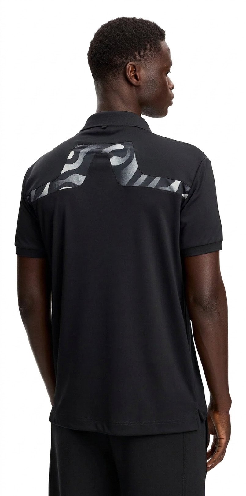 J.Lindeberg KV Print polo homme, noir