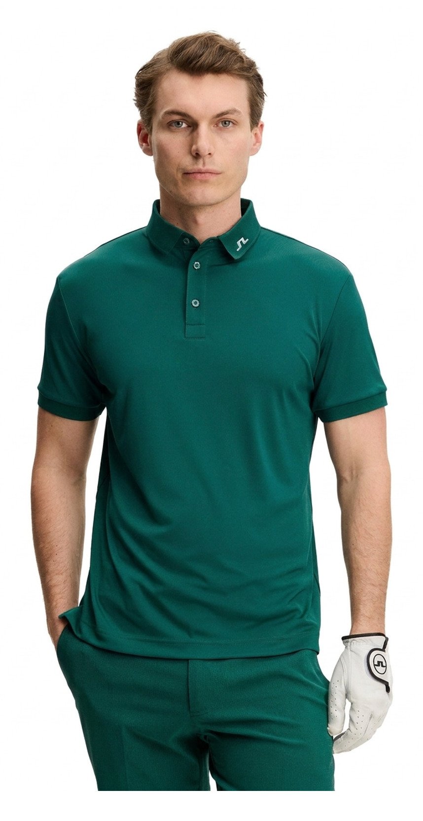 J.Lindeberg KV Print polo homme, forest biome