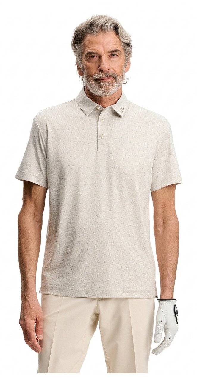 J.Lindeberg Tod Print polo homme, bias bridge micro moon brindle