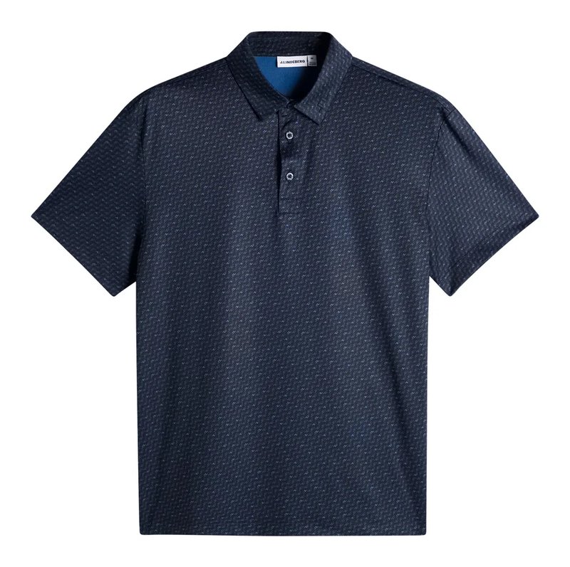 J.Lindeberg Tod Print polo homme, bias bridge micro navy set