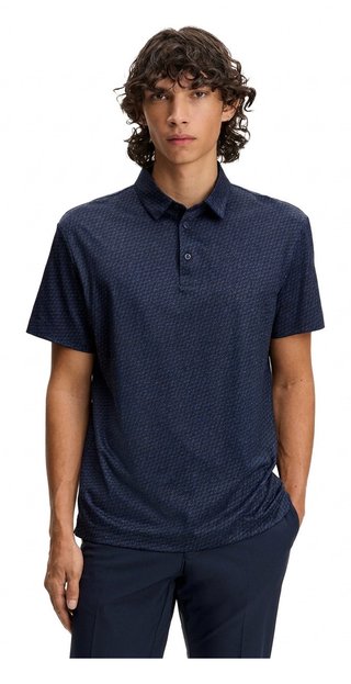 J.Lindeberg Tod Print polo homme, bias bridge micro navy set
