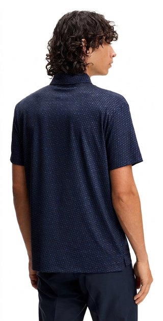 J.Lindeberg Tod Print polo homme, bias bridge micro navy set