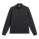 J.Lindeberg Lassy Quarter Zip Mid couche homme, noir