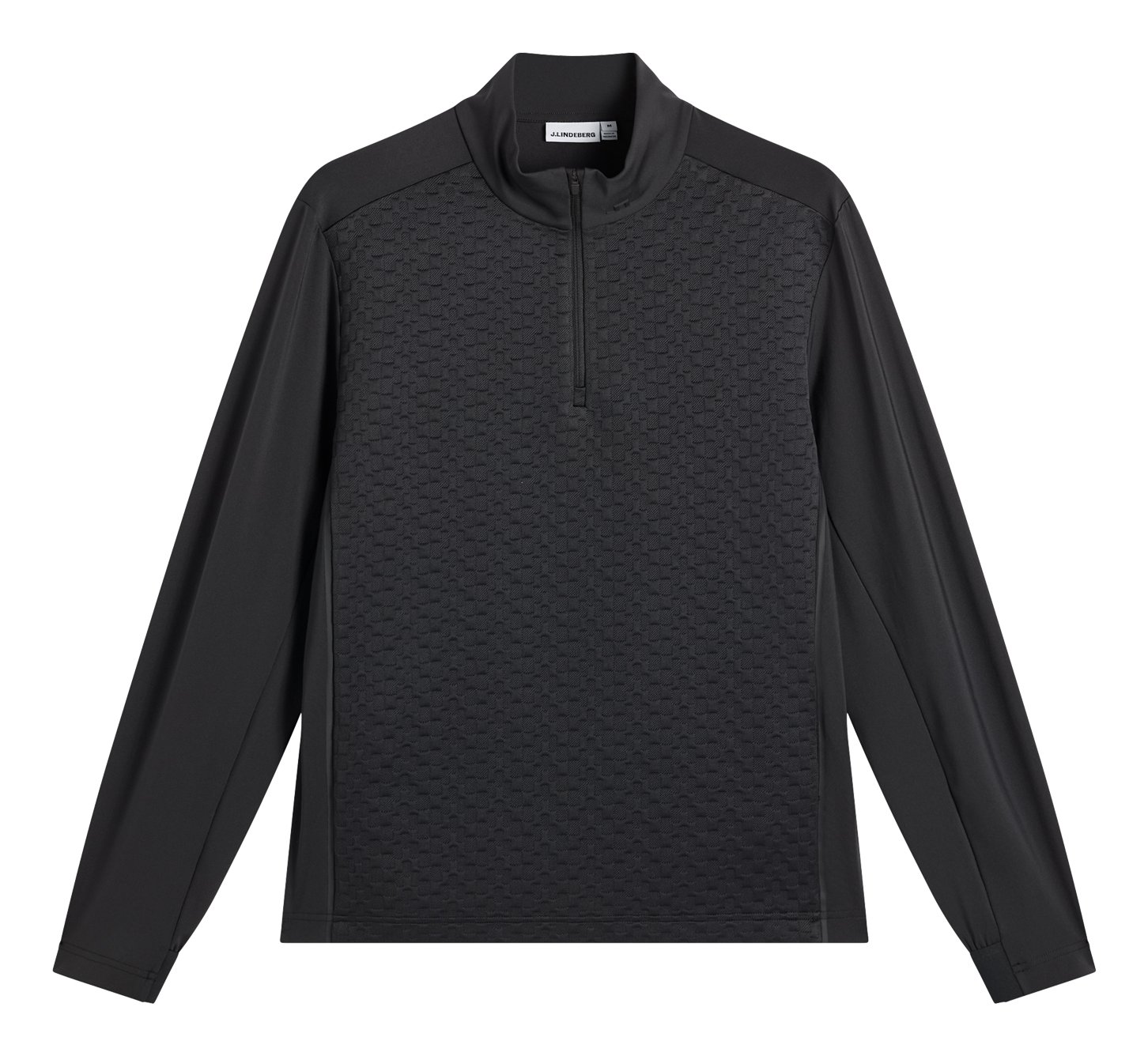 J.Lindeberg Lassy Quarter Zip Mid couche homme, noir