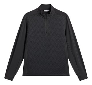 J.Lindeberg Lassy Quarter Zip Mid couche homme, noir