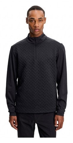 J.Lindeberg Lassy Quarter Zip Mid couche homme, noir