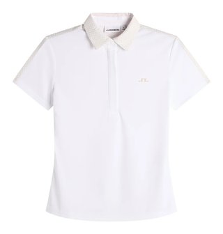 J.Lindeberg Cara Print polo femme, blanc