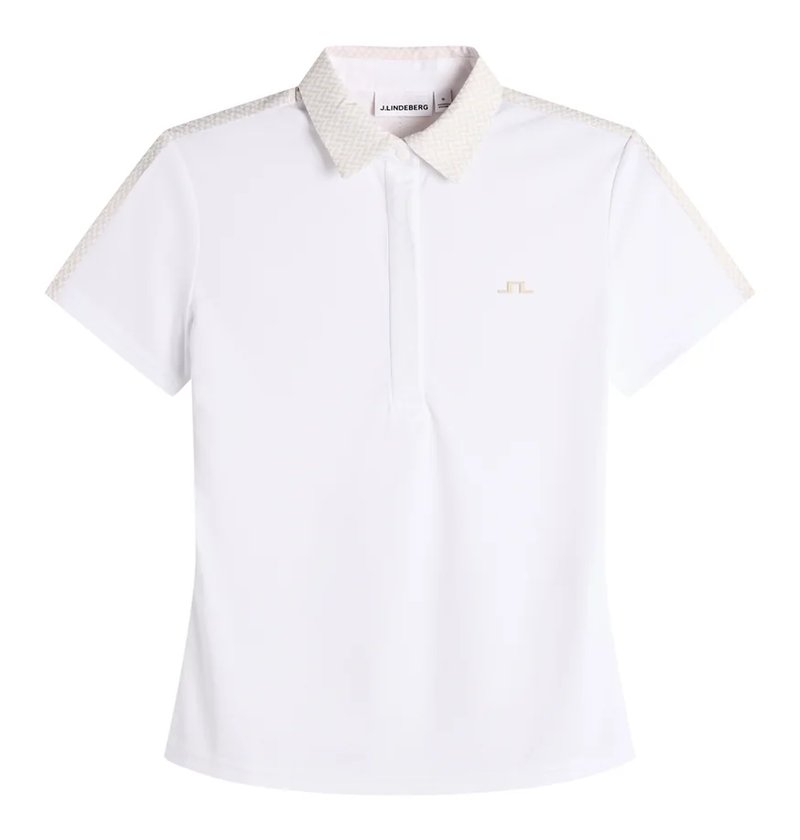 J.Lindeberg Cara Print polo femme, blanc