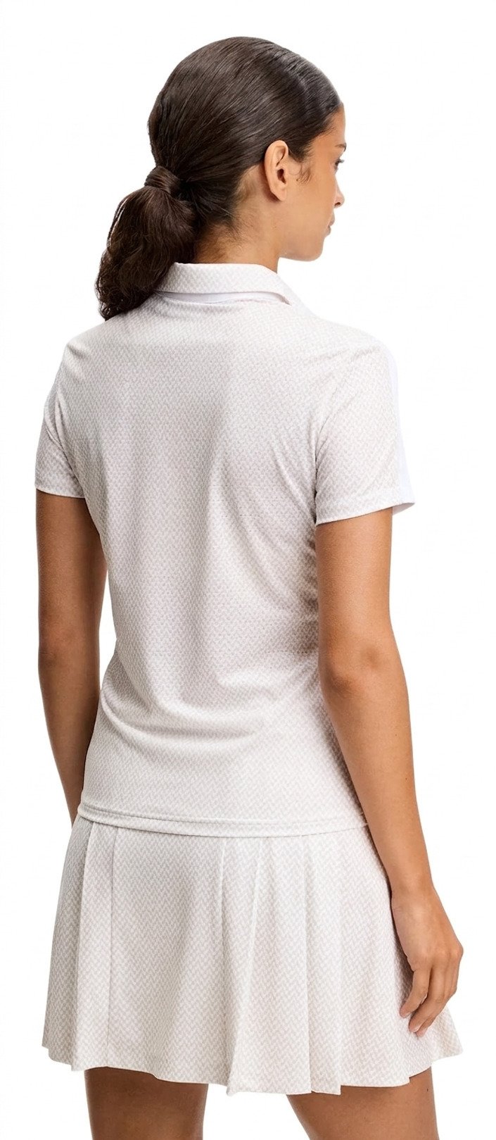 J.Lindeberg Cara Print polo femme, blanc