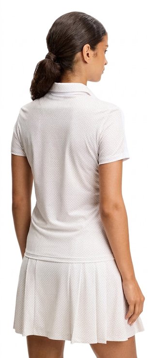 J.Lindeberg Cara Print polo femme, blanc
