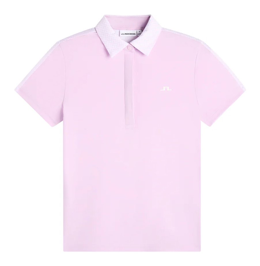 J.Lindeberg Cara Print polo femme, orchid bouquet