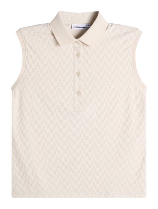 J.Lindeberg Dani sleeveless polo femme, moonbeam