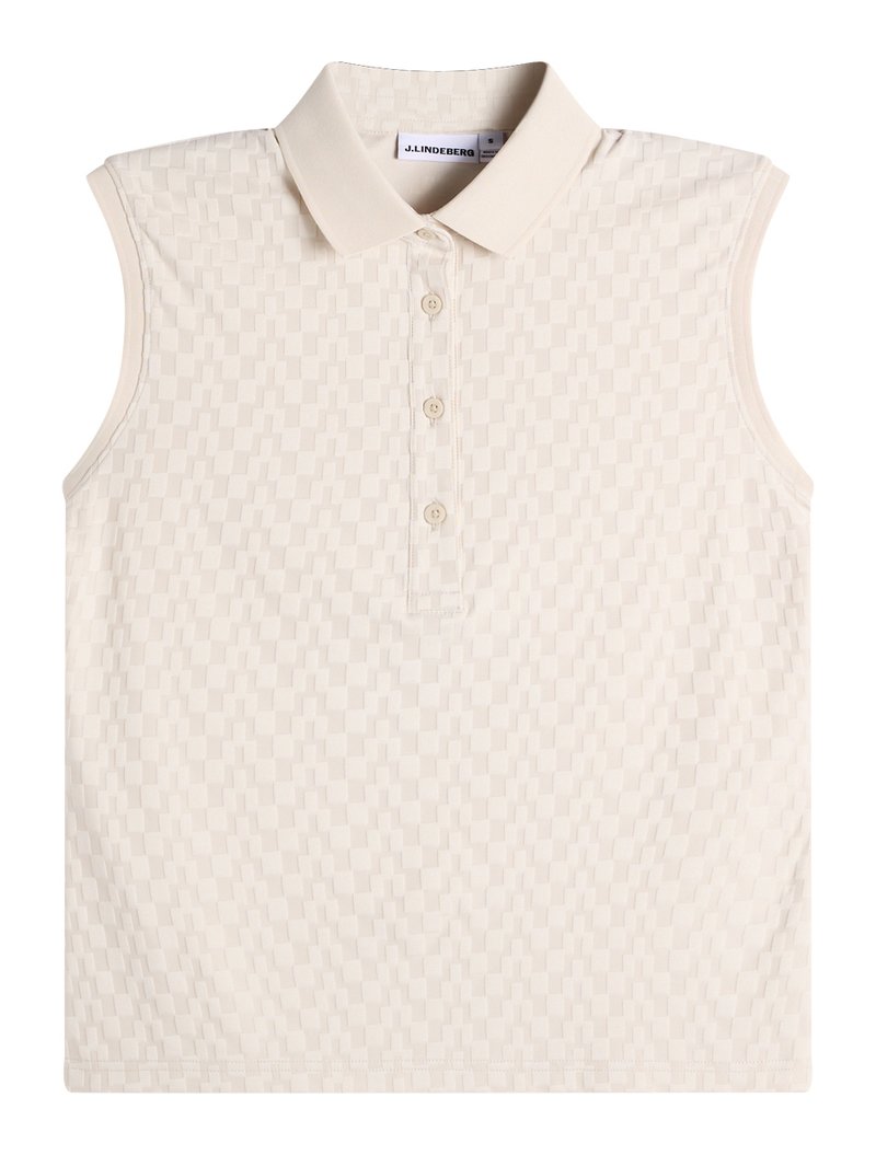 J.Lindeberg Dani sleeveless polo femme, moonbeam