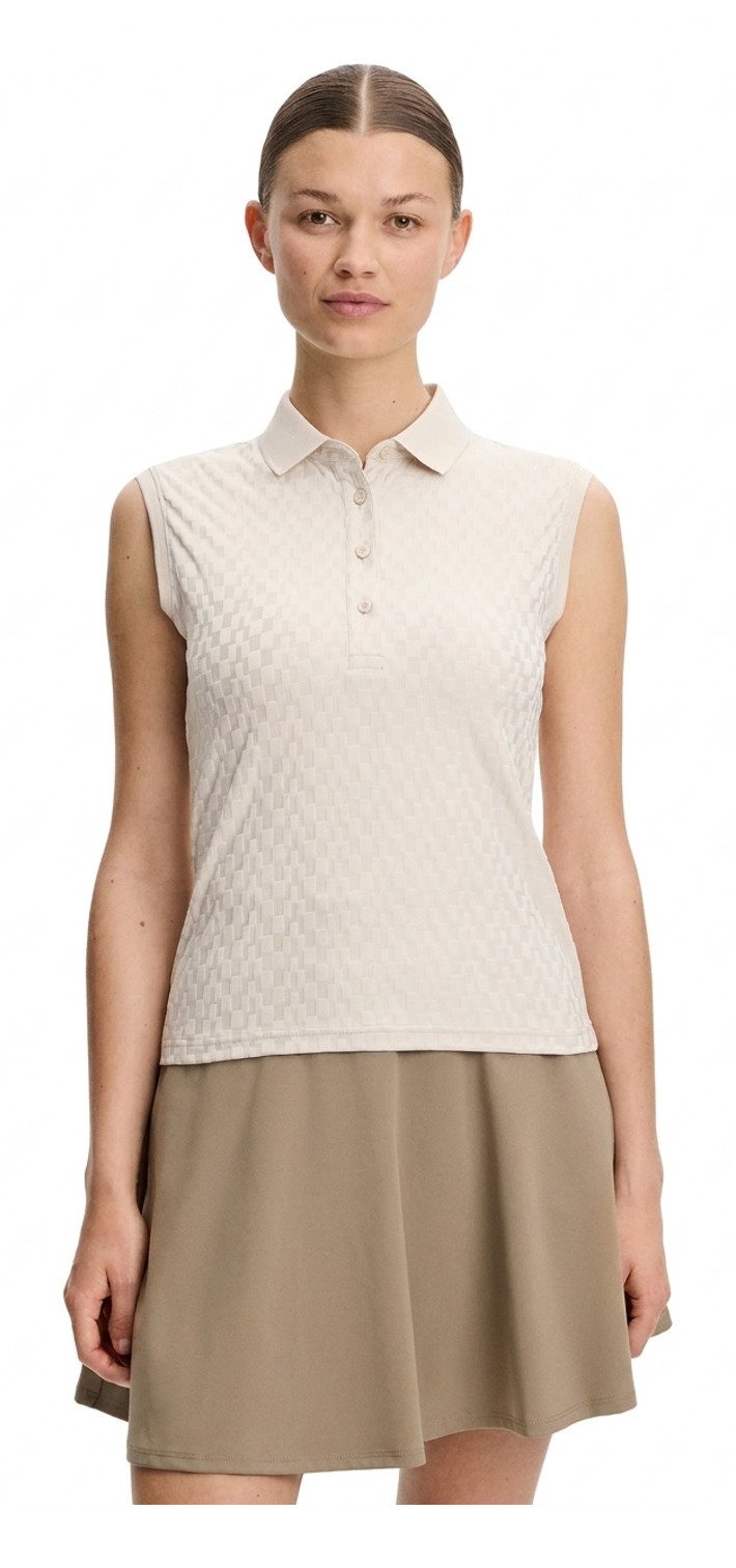 J.Lindeberg Dani sleeveless polo femme, moonbeam