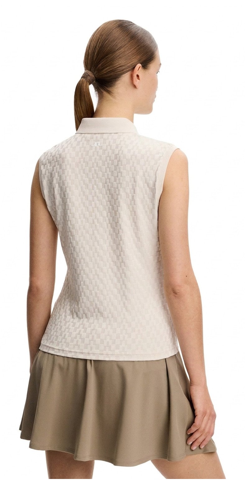 J.Lindeberg Dani sleeveless polo femme, moonbeam