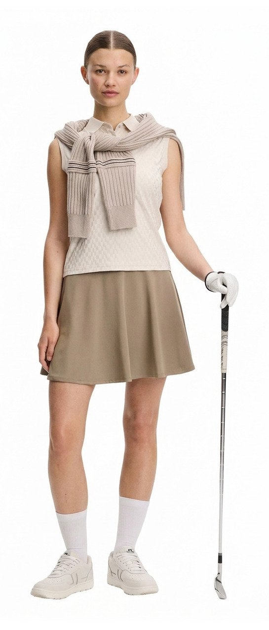 J.Lindeberg Dani sleeveless polo femme, moonbeam
