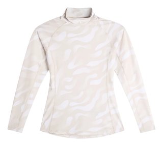 J.Lindeberg Ella Print Compression top femme, bunker fade moonbeam blanc