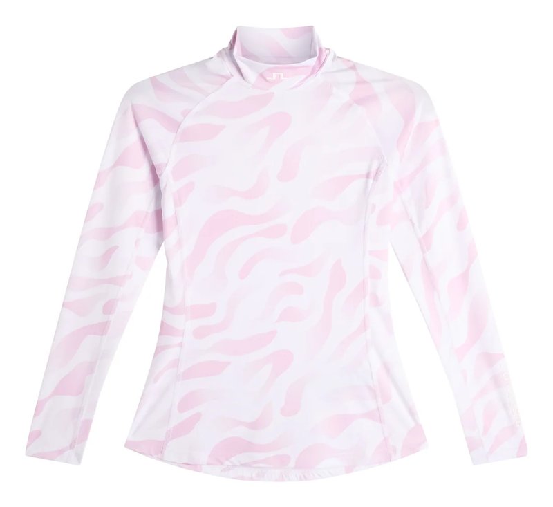 J.Lindeberg Ella Print Compression top femme, bunker fade white orchid