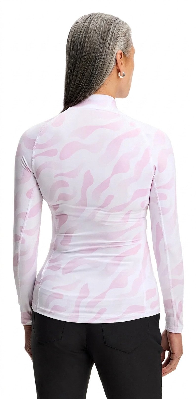 J.Lindeberg Ella Print Compression top femme, bunker fade white orchid