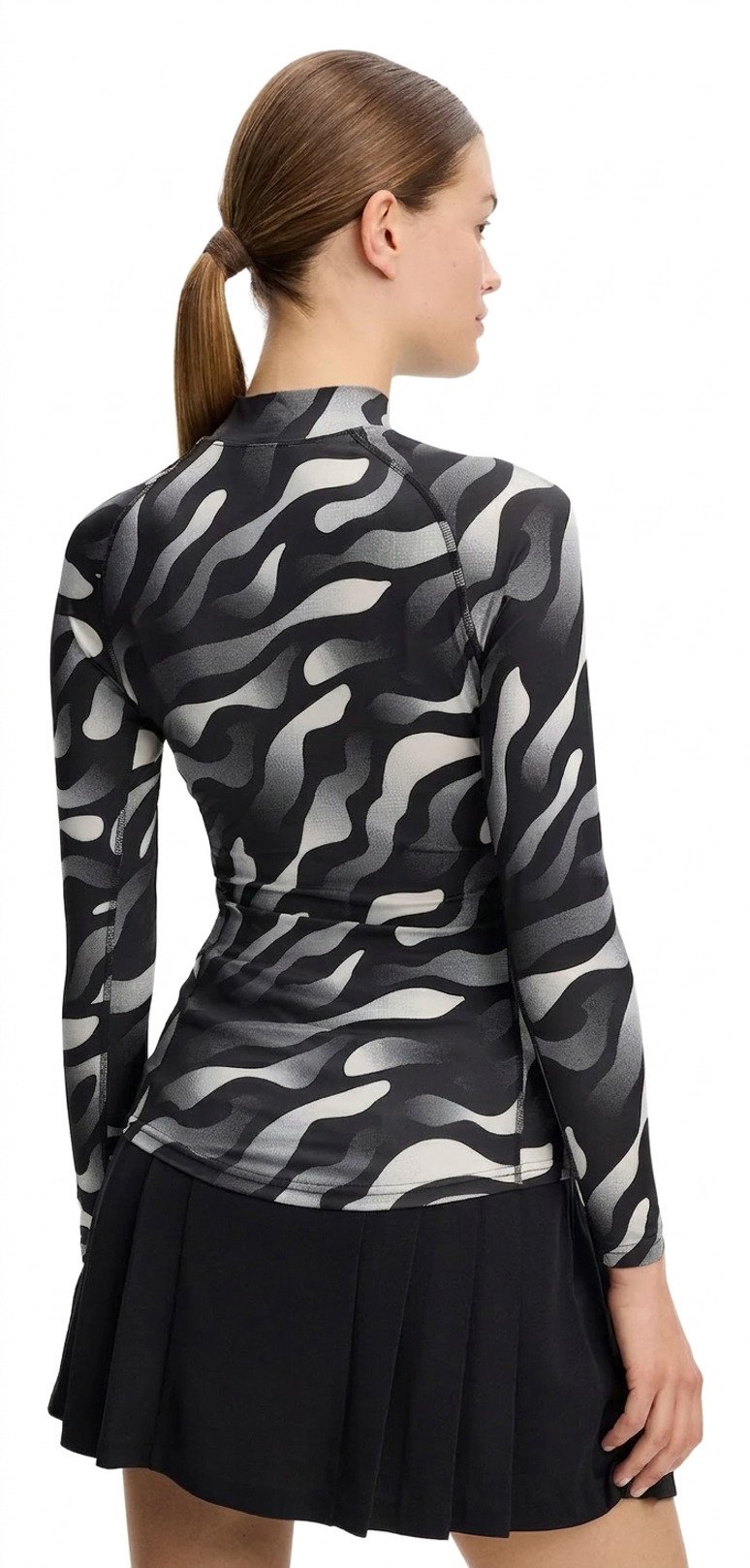 J.Lindeberg Ella Print Compression top femme, bunker fade black moonbeam
