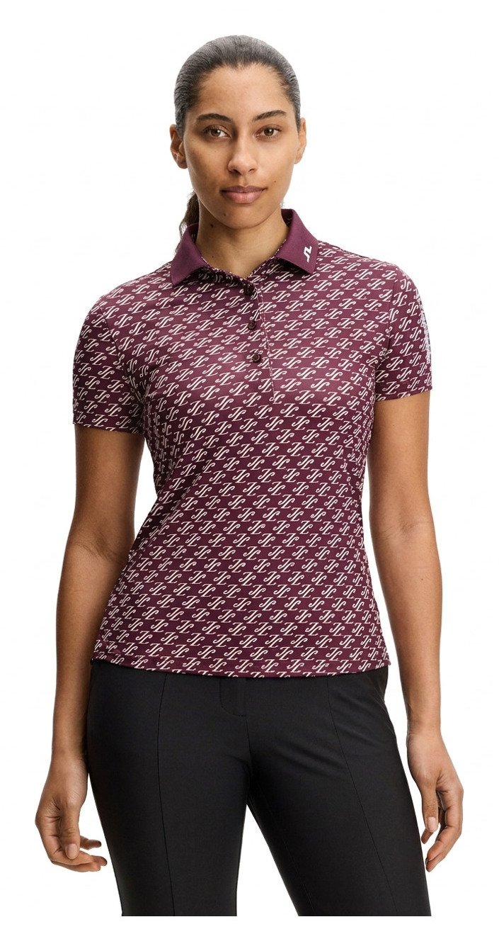 J.Lindeberg Tour Tech Print polo femme, cardi jacquard - winetasting