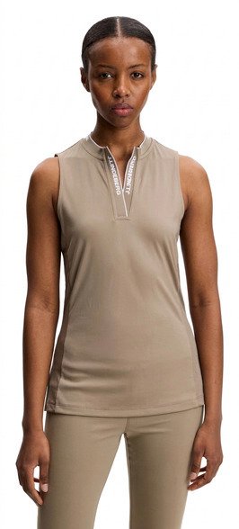 J.Lindeberg Leya Sleeveless polo femme, beige
