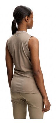 J.Lindeberg Leya Sleeveless polo femme, beige