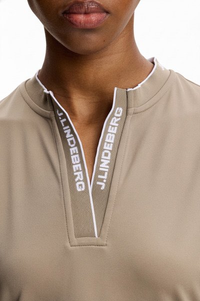 J.Lindeberg Leya Sleeveless polo femme, beige