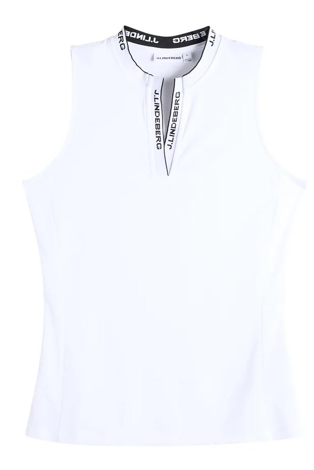 J.Lindeberg Leya Sleeveless polo femme, blanc