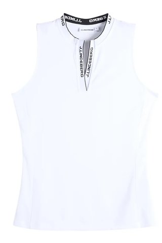 J.Lindeberg Leya Sleeveless polo femme, blanc