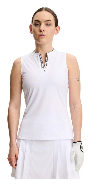 J.Lindeberg Leya Sleeveless polo femme, blanc