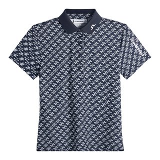 J.Lindeberg Tour Tech Print polo femme, cardi jacquard - JL Navy