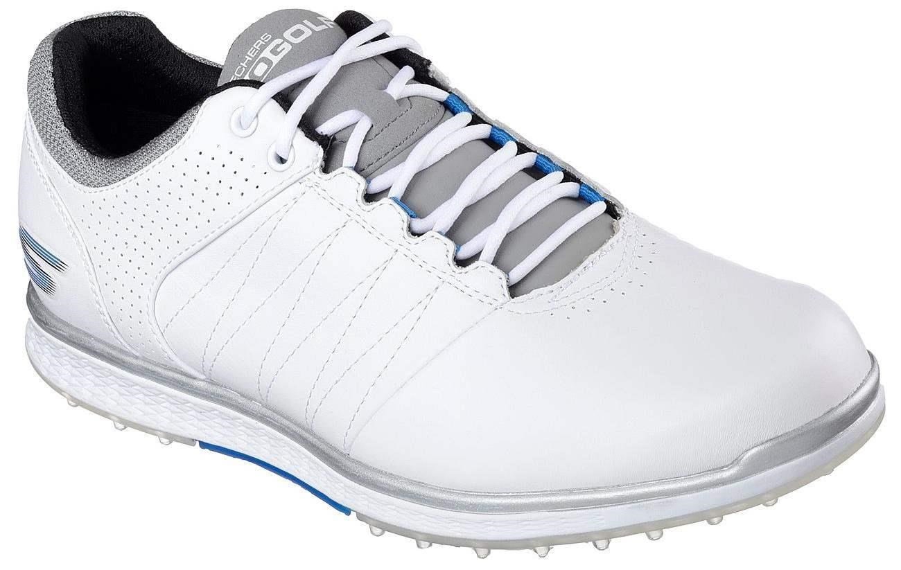 Skechers Go Golf Elite 2 chaussures de golf homme, blanc/gris/bleu