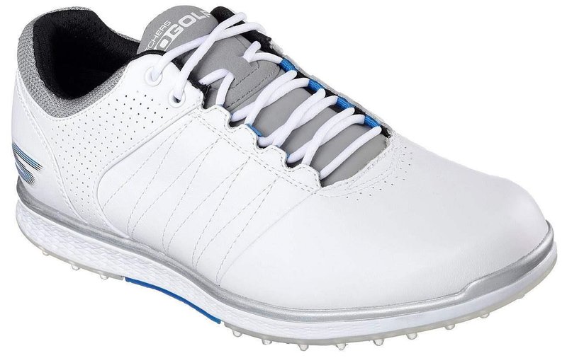Skechers Go Golf Elite 2 chaussures de golf homme, blanc/gris/bleu