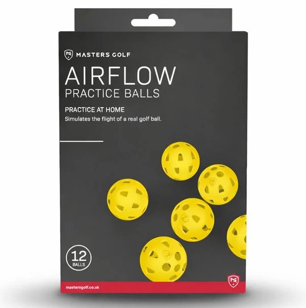 Masters Golf Airflow XP balles de golf d'entraînement (lot de 12), jaunes