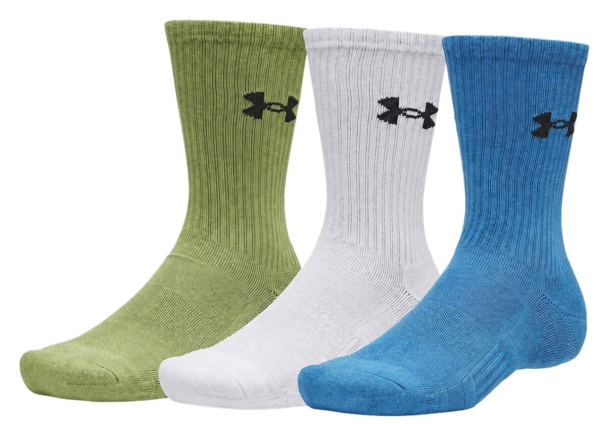 Under Armour UA Performance Cotton chaussettes unisexe (lot de 3), aegean blue