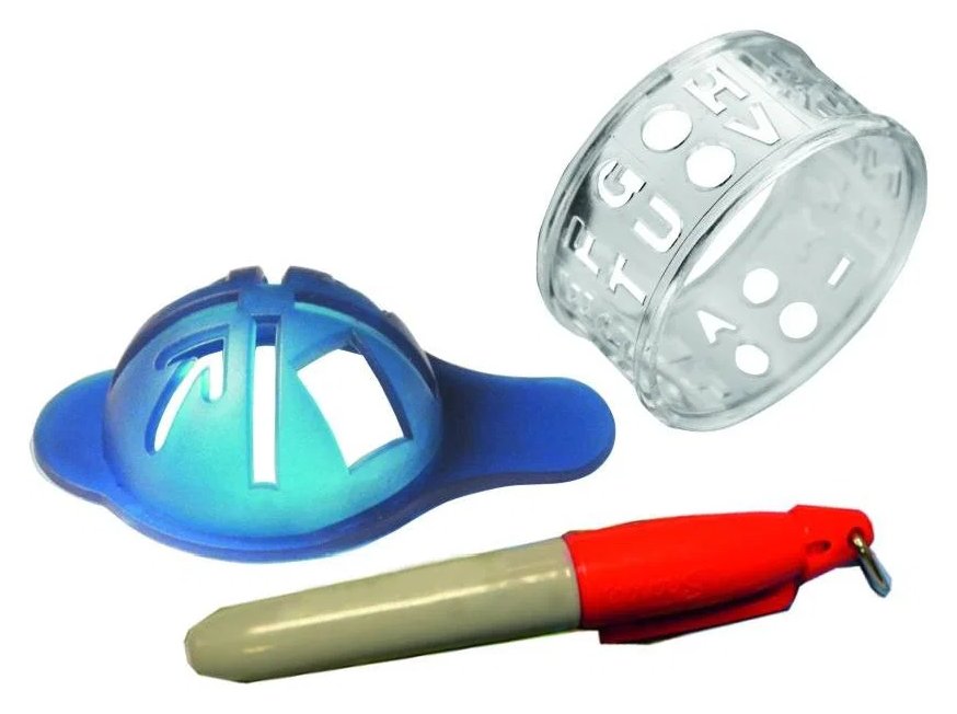 Longridge kit d'identification de balles, pochoir et alignement, bleu